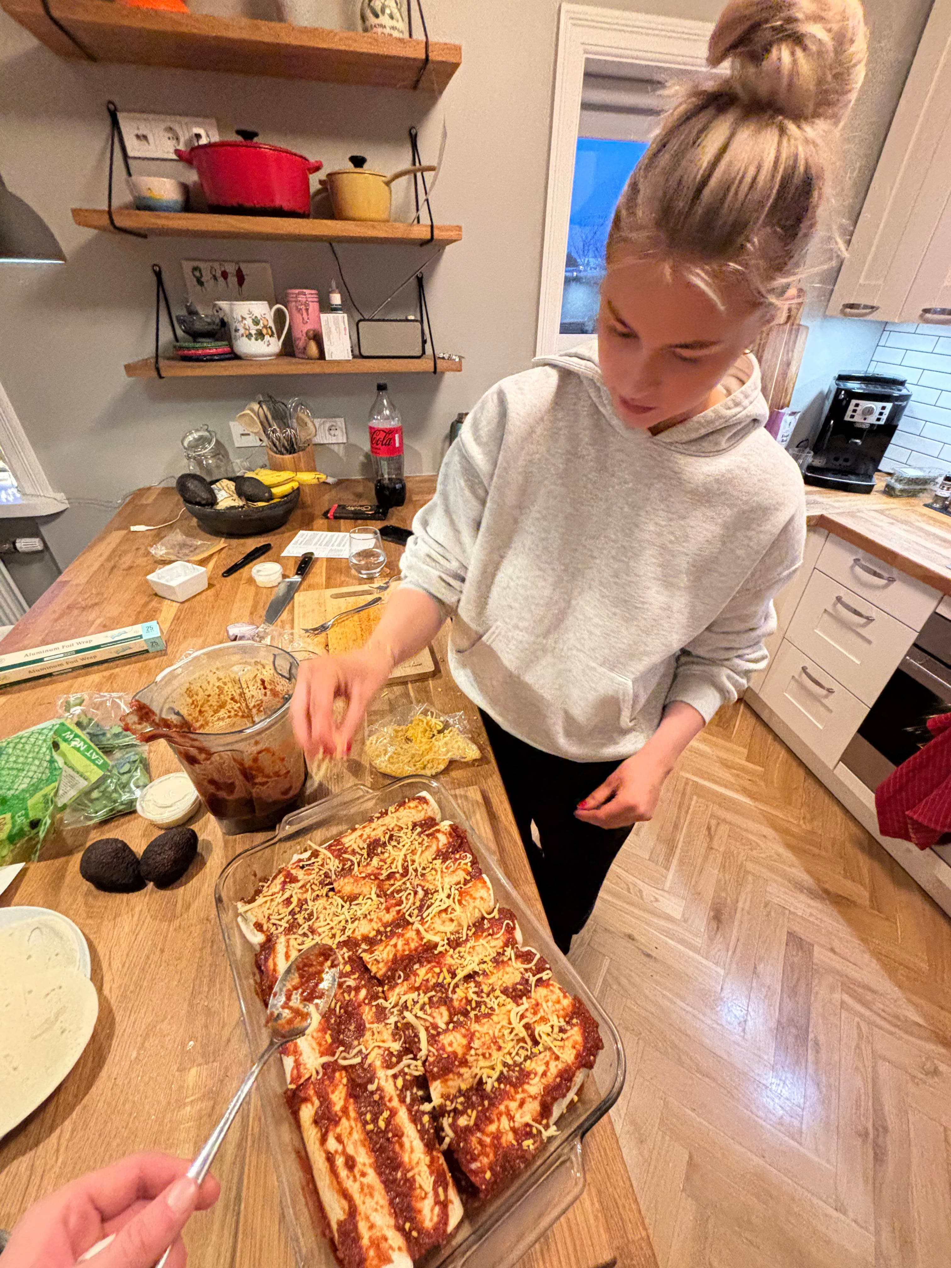 Okay enchillada cooking